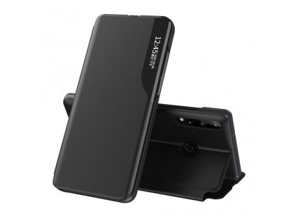 Eco Leather View Case elegantní pouzdro s klapkou a funkcí podstavce Huawei P40 Lite E černé