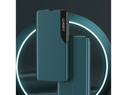 Eco Leather View Case elegantní pouzdro s klapkou a funkcí podstavce Huawei P40 Lite E černé