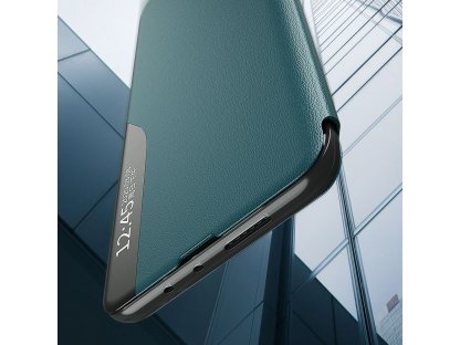 Eco Leather View Case elegantní pouzdro s klapkou a funkcí podstavce Huawei P40 Lite E černé