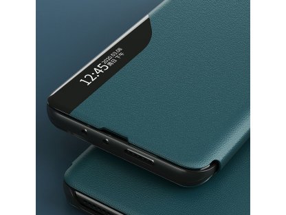 Eco Leather View Case elegantní pouzdro s klapkou a funkcí podstavce Huawei P40 Lite E černé