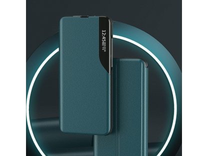 Eco Leather View Case elegantní pouzdro s klapkou a funkcí podstavce Huawei P40 Lite fialové