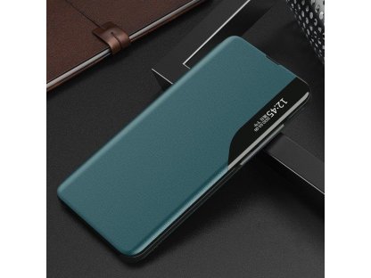 Eco Leather View Case elegantní pouzdro s klapkou a funkcí podstavce Huawei P40 zelené