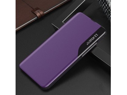 Eco Leather View Case elegantní pouzdro s klapkou a funkcí podstavce Xiaomi Poco M3 fialové