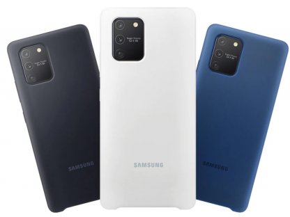 EF-PG770TLE Samsung Silikonový kryt pro Galaxy S10 Lite - modrý