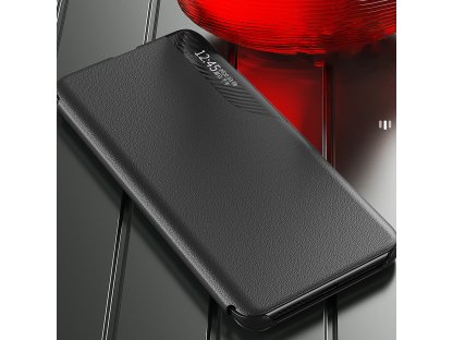 Ekologické kožené knížkové pouzdro pro Xiaomi Redmi Note 12 5G / Poco X5 5G s odklápěcím stojánkem černé