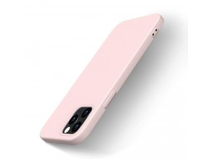 Elastický silikonový zadní kryt pro iPhone 12 mini růžový