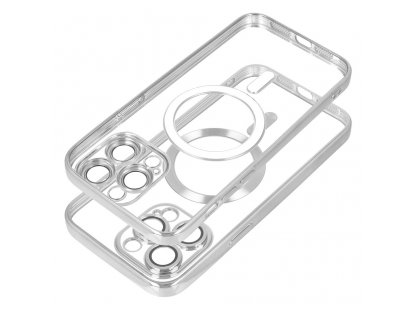 Electro Mag Cover case compatible with MagSafe for IPHONE 15 PLUS silver