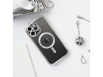 Electro Mag Cover case compatible with MagSafe for IPHONE 15 PLUS silver