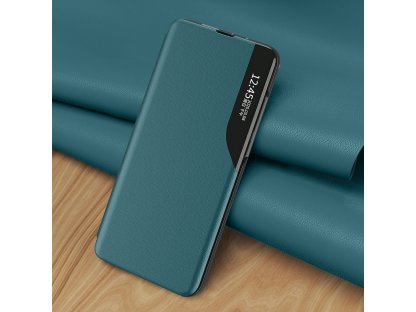 Elegantní knížkové pouzdro Eco Leather View s funkcí stojánku pro Samsung Galaxy A72 4G zelené