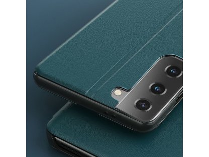 Elegantní knížkové pouzdro Eco Leather View s funkcí stojánku pro Samsung Galaxy S21 Plus 5G fialové