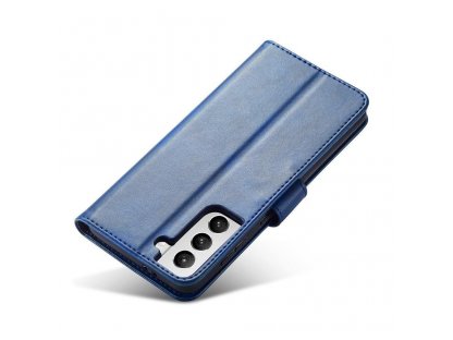 Elegantní knížkové pouzdro Magnet Case s funkcí stojánku pro Samsung Galaxy S22 Ultra modré