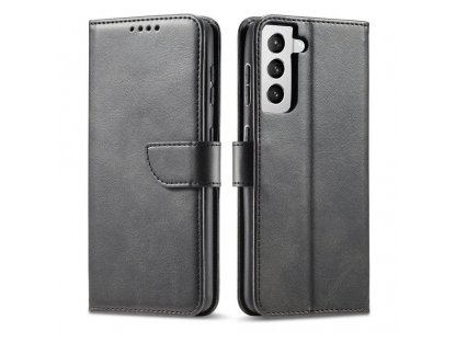 Elegantní pouzdro Magnet Case s flipovým krytem a funkcí stojánku Samsung Galaxy S22 Ultra černé