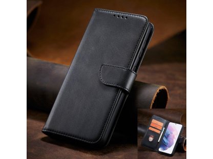 Elegantní pouzdro Magnet Case s flipovým krytem a funkcí stojánku Samsung Galaxy S22 Ultra černé