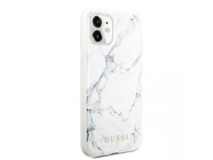 Pouzdro Marble GUHCN61PCUMAWH pro iPhone 11 - bílé