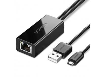 externí síťová karta micro USB 100Mbps pro Chromecast 1m černá (30985)