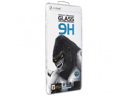 Extra silné křišťálově čiré tvrzené sklo pro iPhone 13/13 Pro/14 6,1" (celoplošné lepení), černé