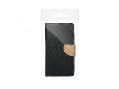 Fancy Book case for IPHONE 15 PLUS black / gold