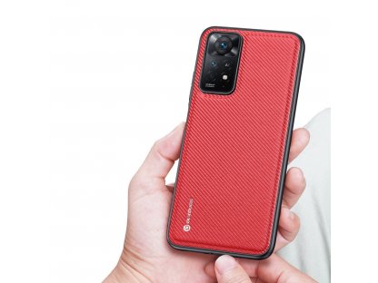 Fino pouzdro s nylonovým potahem pro Xiaomi Redmi Note 11 Pro+ 5G / 11 Pro 5G / 11 Pro červené