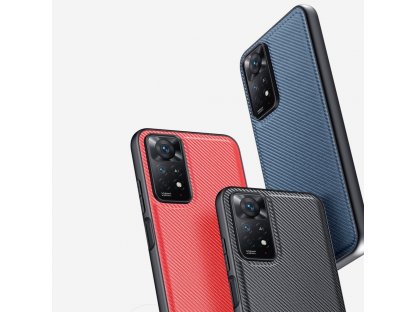 Fino pouzdro s nylonovým potahem pro Xiaomi Redmi Note 11 Pro+ 5G / 11 Pro 5G / 11 Pro červené