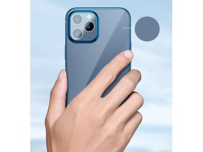 Flexibilní gelový zadní kryt s lesklým kovovým rámečkem pro iPhone 12 mini Moonlight silver (ARAPIPH54N-MD0S)