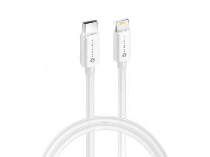 Kabel FORCELL USB-C na Lightning 8-pin MFI 3A/9V 30W (Max) C901 1m bílý
