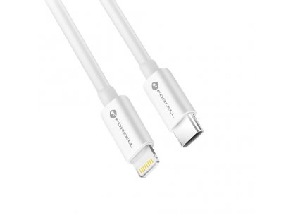 Kabel FORCELL USB-C na Lightning 8-pin MFI 3A/9V 30W (Max) C901 1m bílý