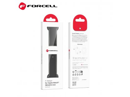 Řemínek FORCELL F-DESIGN FA01 pro Apple Watch 38/40/41 mm - černý