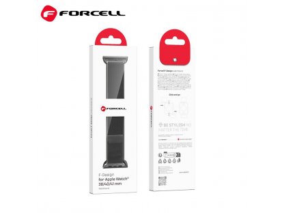 Řemínek FORCELL F-DESIGN FA03 pro Apple Watch 38/40/41 mm - černý