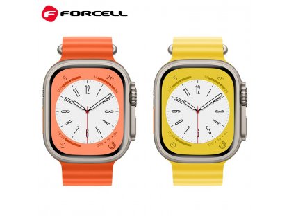 Řemínek FORCELL F-DESIGN FA12 pro Apple Watch 38/40/41 mm - oranžový