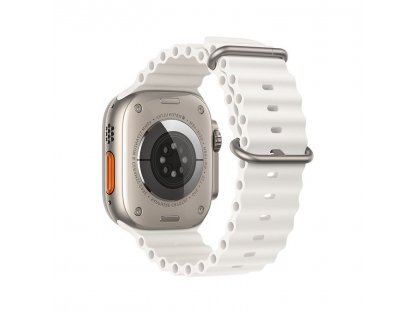 Řemínek FORCELL F-DESIGN FA12 pro Apple Watch 42/44/45/49 mm - bílý