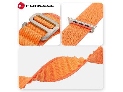 Řemínek FORCELL F-DESIGN FA13 pro Apple Watch 38/40/41 mm - oranžový