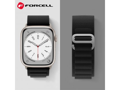 Řemínek FORCELL F-DESIGN FA13 pro Apple Watch 42/44/45/49 mm - černý