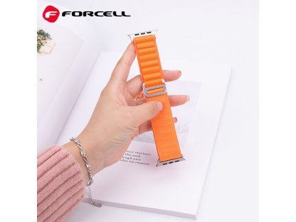 Řemínek FORCELL F-DESIGN FA13 pro Apple Watch 42/44/45/49mm - oranžový