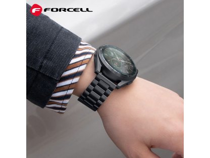 Řemínek FORCELL F-DESIGN FS06 pro Samsung Watch 20 mm - černý