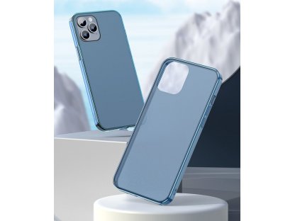 Frosted Glass Case pevné pouzdro s elastickým rámem iPhone 12 mini bílé (WIAPIPH54N-WS02)