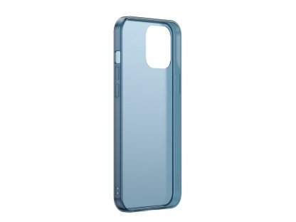 Frosted Glass Case pevné pouzdro s elastickým rámem iPhone 12 mini modré (WIAPIPH54N-WS03)