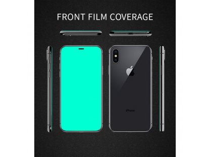 Full Cover Extra silné křišťálově čiré tvrzené sklo pro iPhone 11 (celopolep), černé