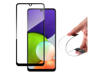 Full Cover Flexi Nano glass film tvrzené sklo s rámečkem pro Samsung Galaxy A22 4G černá