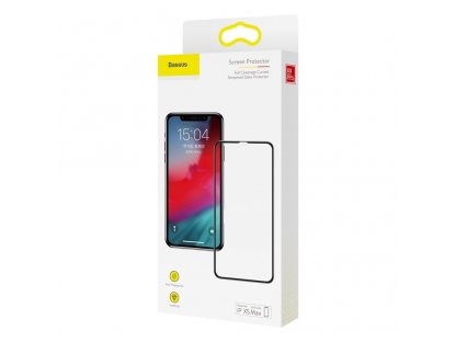 Full Coverage tvrzené sklo 3D na celý displej iPhone XS Max černé (SGAPIPH65-KC01)