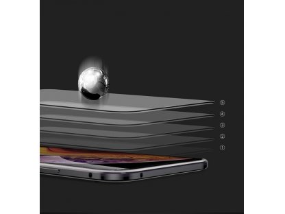 Full Magnetic Case magnetické pouzdro 360 na přední i zadní část + sklo na displej iPhone 11 Pro Max černo/průsvitné