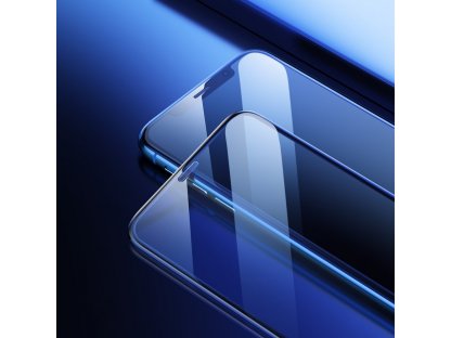 Full-screen tvrzené sklo 3D na celý displej s krytem na reproduktor Apple iPhone XR černé (SGAPIPH61-WA01)