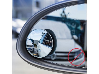 Full-view Blind-spot Mirror 2x dodatečné boční zrcátko na auto vypuklé mrtvý úhel černé (ACMDJ-01)