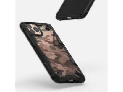 Fusion X Design pancéřové pouzdro s rámem iPhone 11 Pro černé Camo Black (XDAP0002)