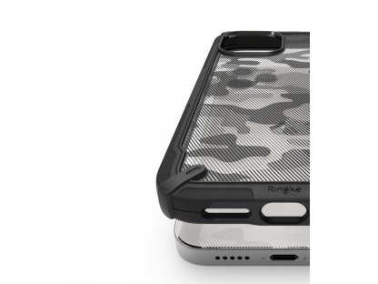 Fusion X Design pancéřové pouzdro s rámem iPhone 12 Pro / iPhone 12 černé Camo Black (XDAP0016)