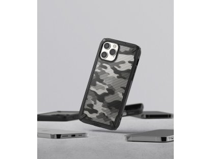 Fusion X Design pancéřové pouzdro s rámem iPhone 12 Pro / iPhone 12 černé Camo Black (XDAP0016)