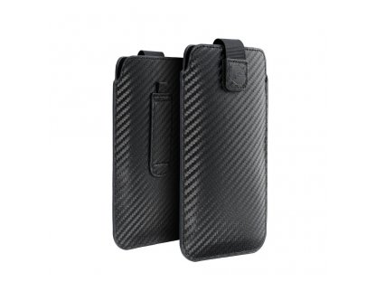 Univerzální pouzdro Forcell POCKET Carbon pro IPHONE 13 PRO MAX / 12 PRO MAX / SAMSUNG Galaxy A52 5G / LTE ( 4G ) / A20s / A71 / S21 Plus / XIAOMI Redmi Note 10 / 10s / REALME 8