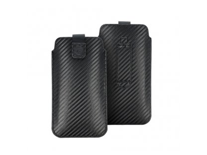 Univerzální pouzdro Forcell POCKET Carbon - model 17 - pro SAMSUNG A02s / A03s / A12 / A21s / A32 5G / A42 5G / A72 5G / M12 XIAOMI Redmi 9A / 9AT / 9c / Note 10 PRO / Mi11 OPPO A52 / A72 / A92 REALME 7i VIVO Y52 5G / Y72 5G