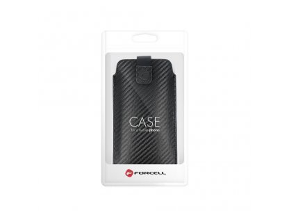 Univerzální pouzdro Forcell POCKET Carbon - model 17 - pro SAMSUNG A02s / A03s / A12 / A21s / A32 5G / A42 5G / A72 5G / M12 XIAOMI Redmi 9A / 9AT / 9c / Note 10 PRO / Mi11 OPPO A52 / A72 / A92 REALME 7i VIVO Y52 5G / Y72 5G