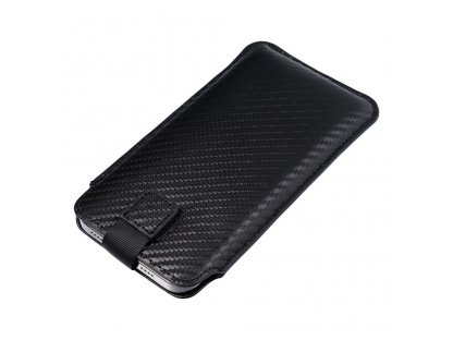 Univerzální pouzdro Forcell POCKET Carbon - model 17 - pro SAMSUNG A02s / A03s / A12 / A21s / A32 5G / A42 5G / A72 5G / M12 XIAOMI Redmi 9A / 9AT / 9c / Note 10 PRO / Mi11 OPPO A52 / A72 / A92 REALME 7i VIVO Y52 5G / Y72 5G