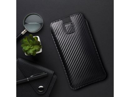 Univerzální pouzdro Forcell POCKET Carbon - model 17 - pro SAMSUNG A02s / A03s / A12 / A21s / A32 5G / A42 5G / A72 5G / M12 XIAOMI Redmi 9A / 9AT / 9c / Note 10 PRO / Mi11 OPPO A52 / A72 / A92 REALME 7i VIVO Y52 5G / Y72 5G